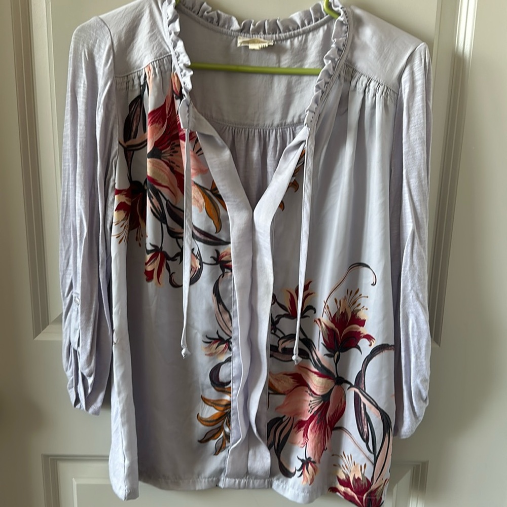 Anthropologie Meadow Rue Blouse | Light Purple | Size Small